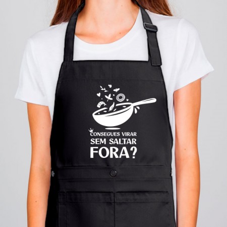 Avental senhora “Virar sem saltar fora"